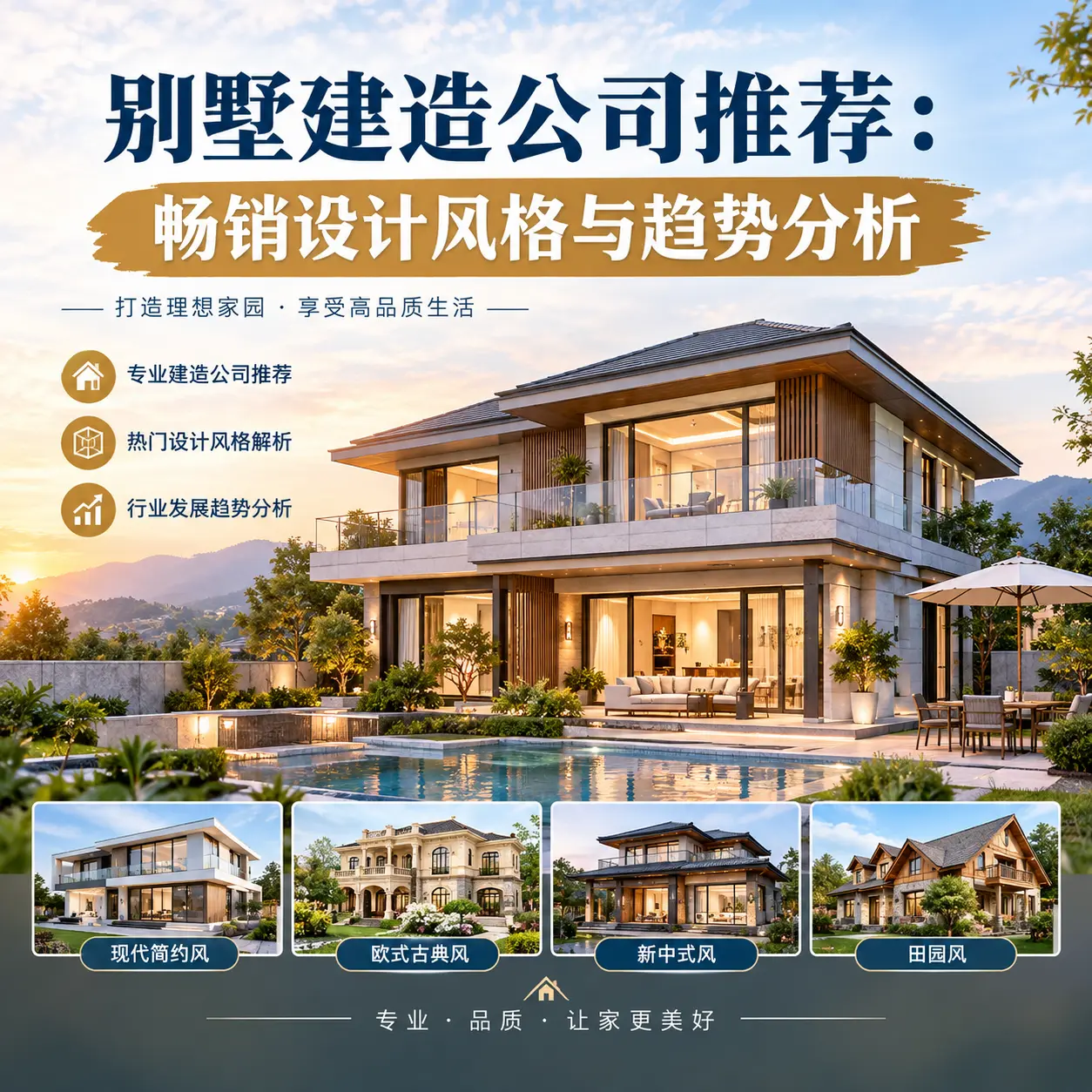 别墅建造公司推荐: 桐梓 畅销设计风格与趋势分析